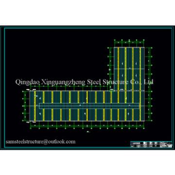 Easy build precast L shape steel structure warehouse