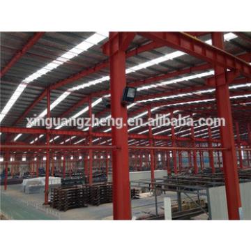 Prefab heavy steel frame warehouse building with skylights