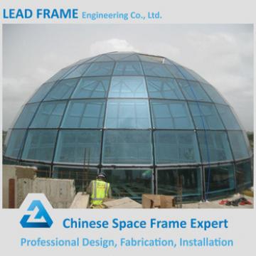 Bule Color Steel Structure Glass Dome For Church Auditorium