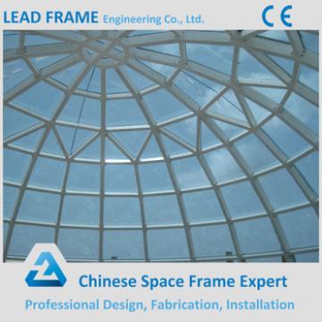 Easy installation steel structure building glass atrium roof