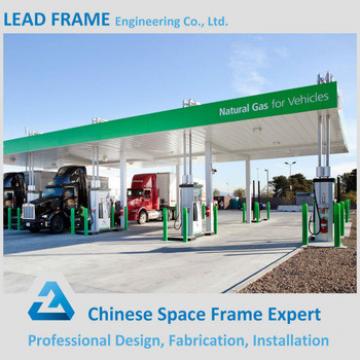 Galvanized light gauge steel trusses petrol station construction