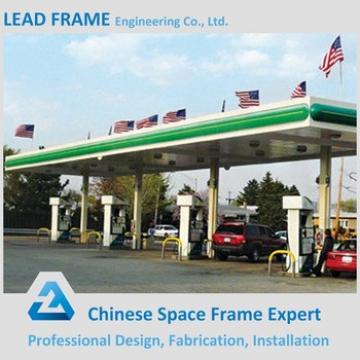 Hot selling prefabricated galvanized construction steel frame gas station canopy