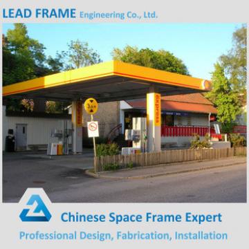 galvanized steel structure space frame for gas station canopy