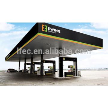 Econonical Light Steel Space Frame Gas Station Canopy