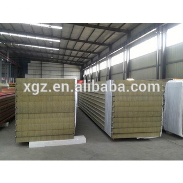 High fireproof Rockwool sandwich panel with color steel sheet for wall and roof #1 image