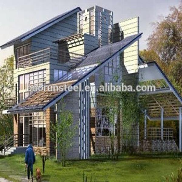 Low Cost Anti-seismic Modern Design Steel Structure Flat Roof Prefab Villa House #1 image