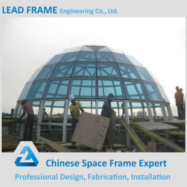 galvanization prefab steel structure glass dome roof #1 image